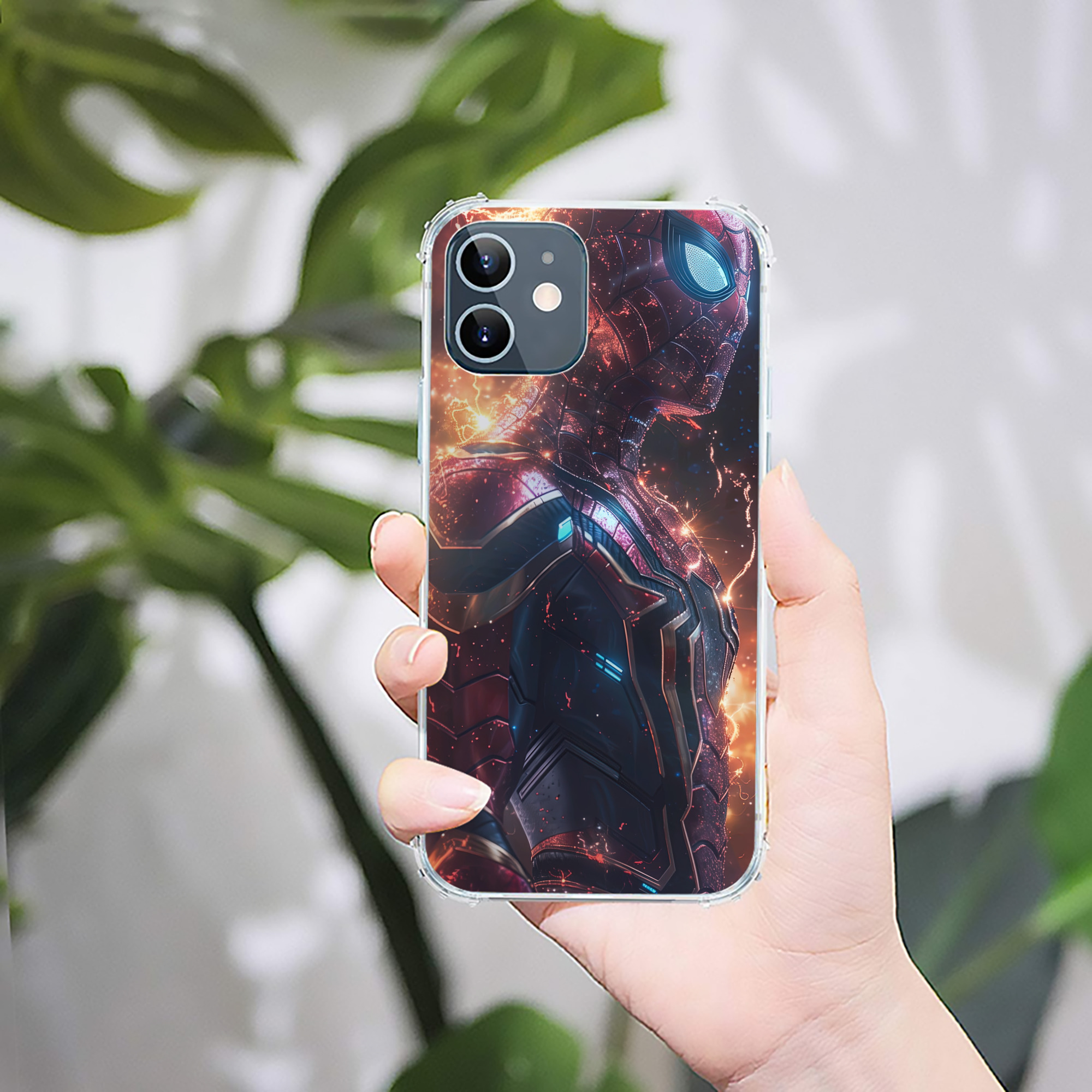 （画像用） Spider Man スパイダーマン 【iPhone 12シリーズ対応】透明スマホケース（クリアソフトケース）